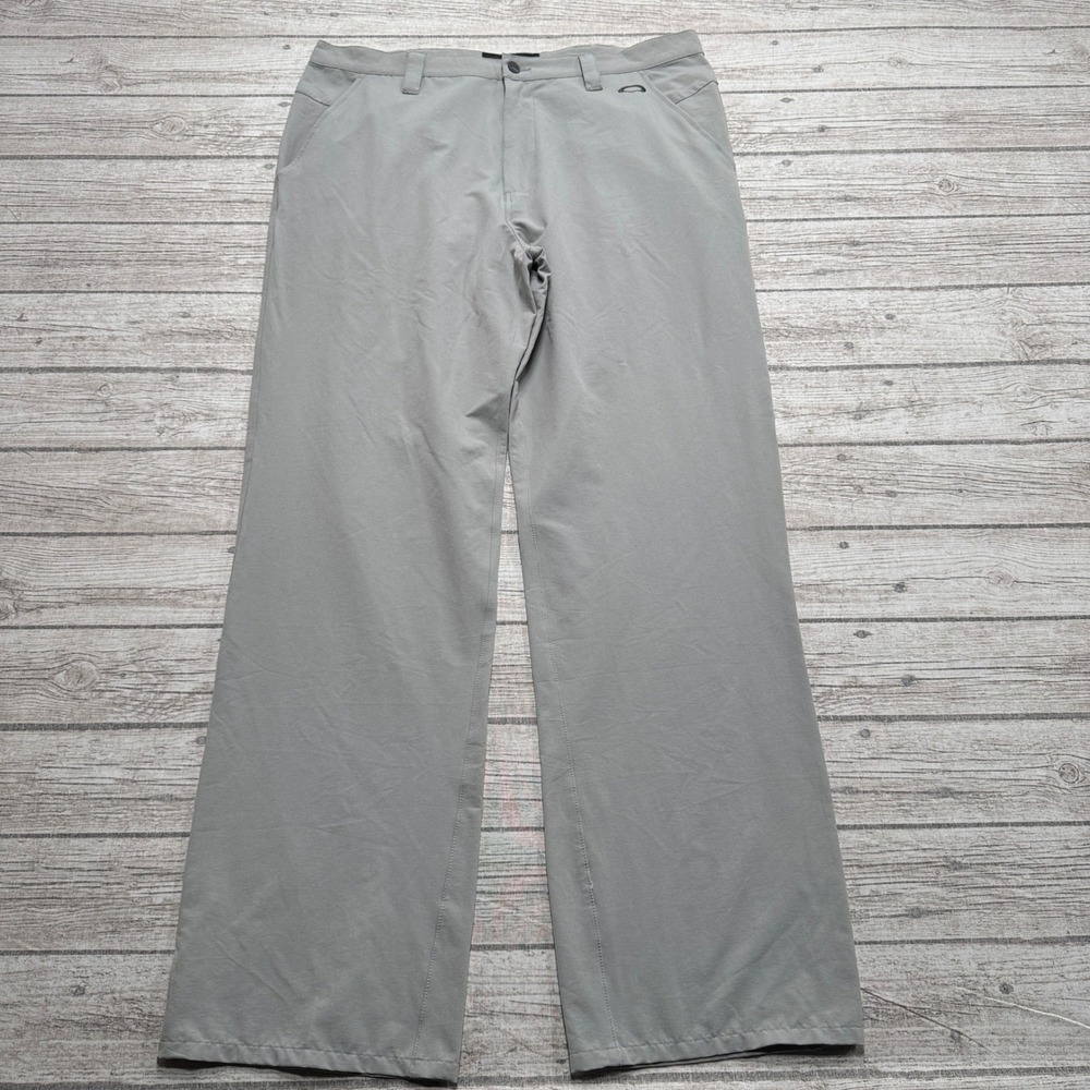 Oakley Golf Pants Men's 38x32 Gray Straight Leg Wide Leg Baggy Fit Activewear
